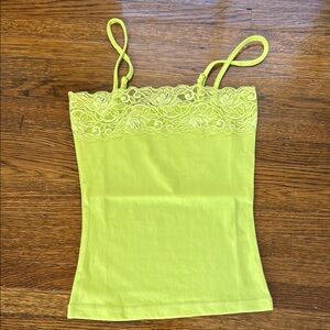 Lace Trim Yellow Cami Top